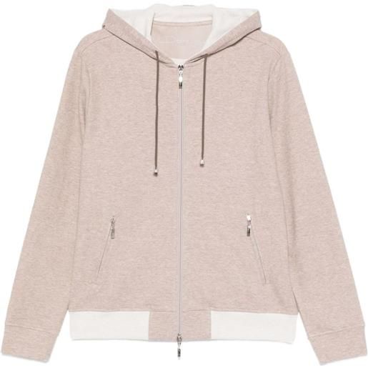Doriani Cashmere cardigan con cappuccio - toni neutri