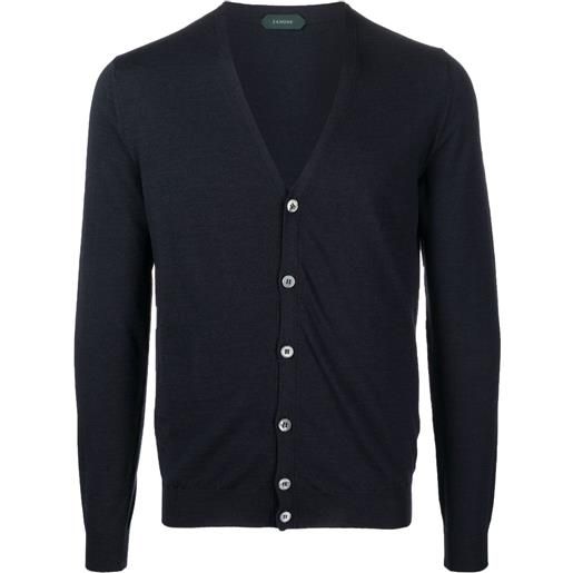 Zanone cardigan con bottoni - blu