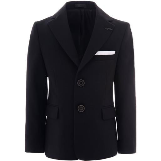 Moustache blazer con revers a lancia - nero