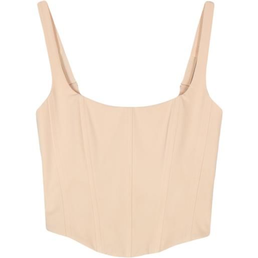 Patrizia Pepe corsetto crop - toni neutri