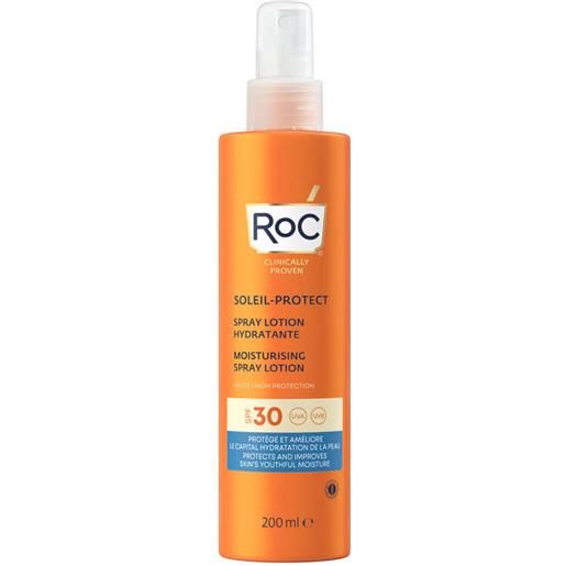 Roc - lozione spray solare corpo spf 30 idratante 200 ml