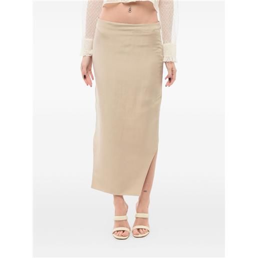 Givenchy gonna asimmetrica in seta - toni neutri