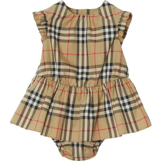 Burberry Kids abito a quadri - toni neutri