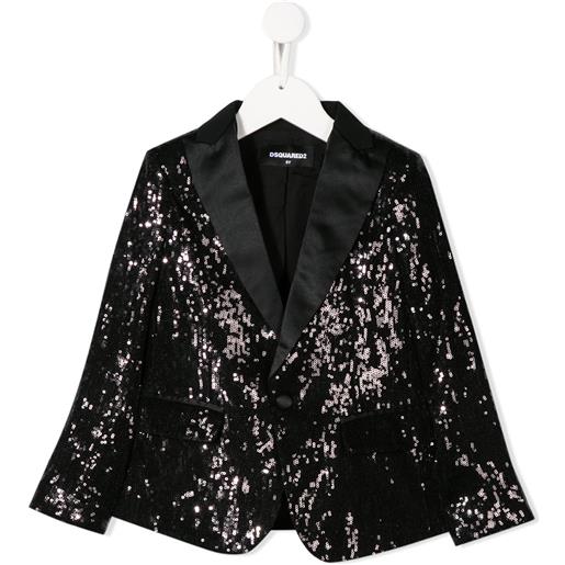 DSQUARED2 KIDS blazer con paillettes - nero