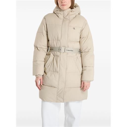 Calvin Klein Jeans cappotto con cappuccio - toni neutri