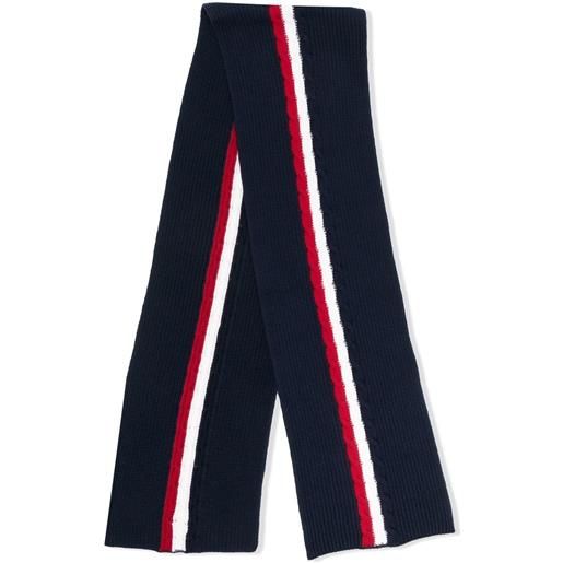 Moncler Enfant sciarpa a righe - blu