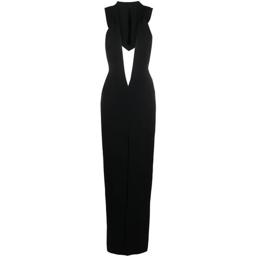 Mônot abito da sera con scollo a v - nero