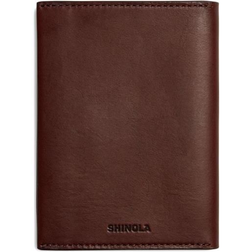 Shinola porta passaporto in pelle - rosso