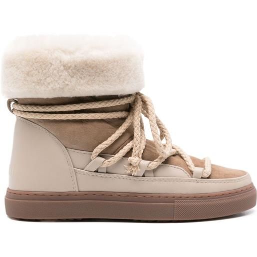 Inuikii stivali con dettaglio in shearling - marrone