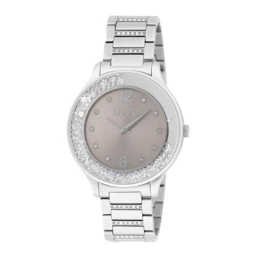 Liu Jo - orologio elegante da donna al quarzo in acciaio - modello dancing trendy tlj2491 - orologio con cristalli girevoli nel quadrante e cinturino con chiusura magnetica