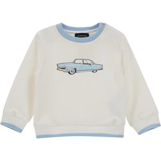 Monnalisa felpa cotone con auto vintage