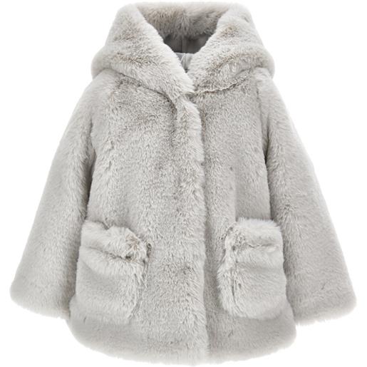 Monnalisa cappottino peluche con cappuccio