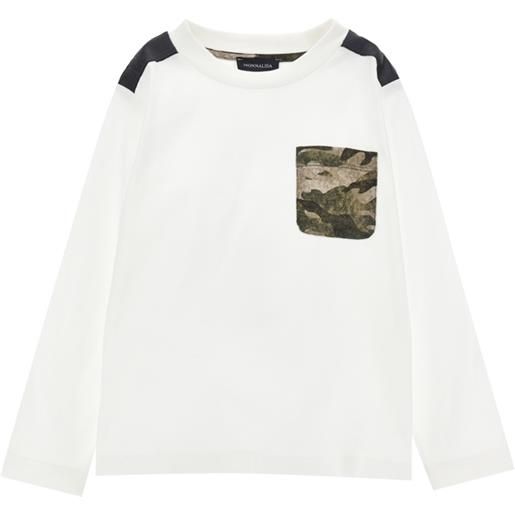 Monnalisa t-shirt jersey maniche lunghe camouflage