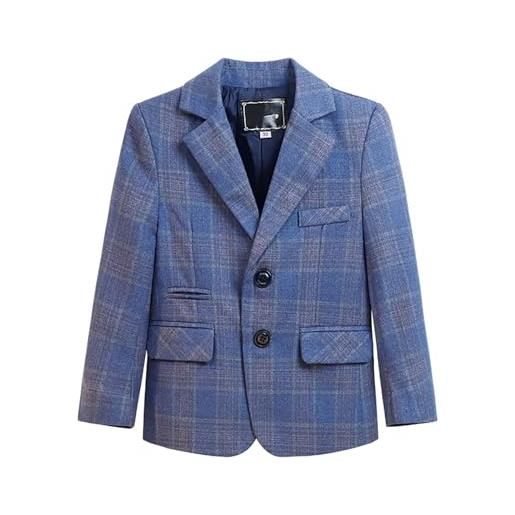 Generico blazer ragazzo giacca elegante bambino giacche elegenti con risvolto cappotto manica lunga con tasche giubbino con bottoni primavera e autunno casual moda per bambini e ragazzi 0-15 (m, 2-3 years)