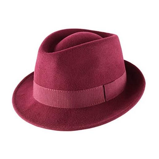 Classic Italy - cappello trilby feltro trilby - size 57 cm - bordeaux