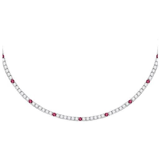 Morellato collana donna in argento 925‰ riciclato, tennis, collezione tesori, regalo fidanzata