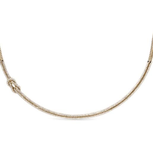John Hardy collana love knot in oro giallo 14kt love con diamante