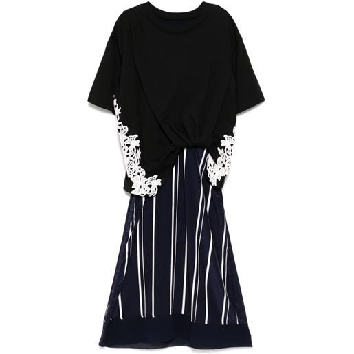 3.1 Phillip Lim abito drappeggiato modello t-shirt - nero