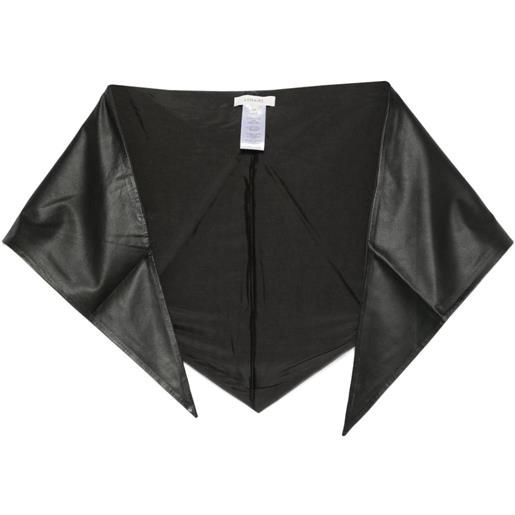 LEMAIRE sciarpa a triangolo in pelle - nero
