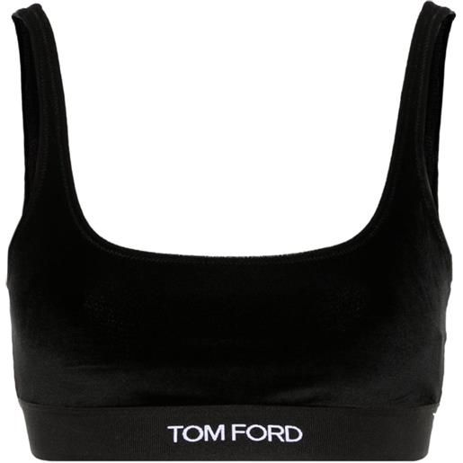 TOM FORD top con effetto jacquard - nero