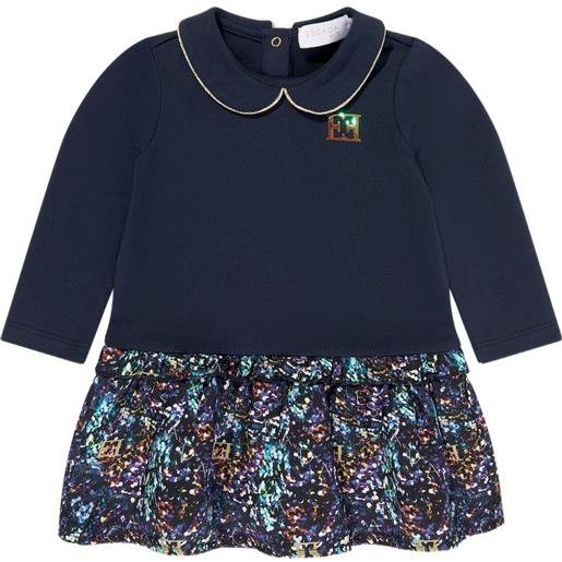 Escada Kids abito in cotone con stampa grafica - blu