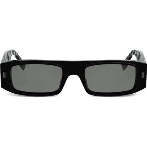 FENDI occhiali da sole ff squared con logo - nero