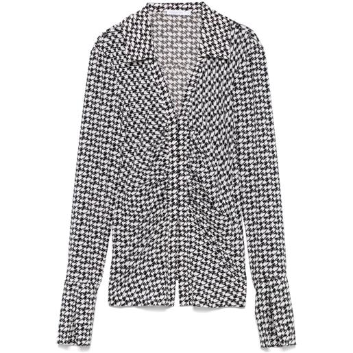 Patrizia Pepe blusa con motivo pied-de-poule - nero