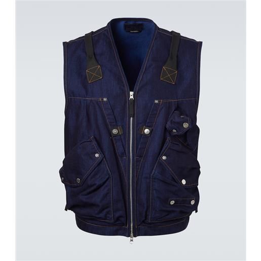 Stone Island gilet di jeans cargo