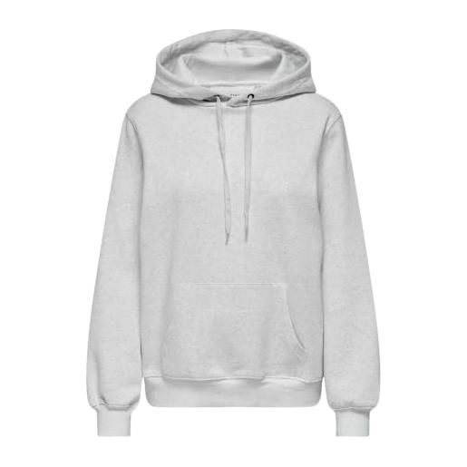 ONLY onldaze l/s hood swt noos, chiaro grigio melange, xs donna