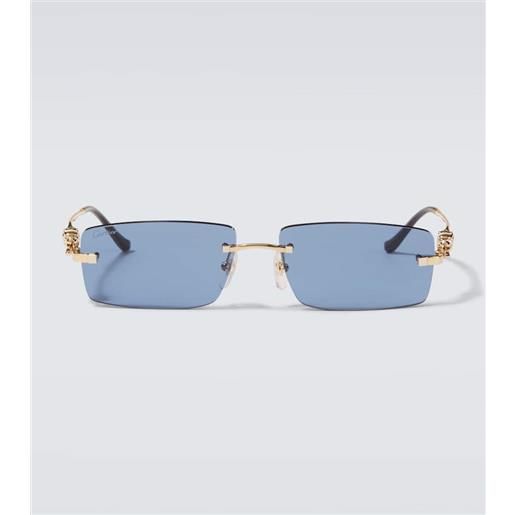 Cartier Eyewear Collection occhiali da sole rettangolari panthã¨re de cartier