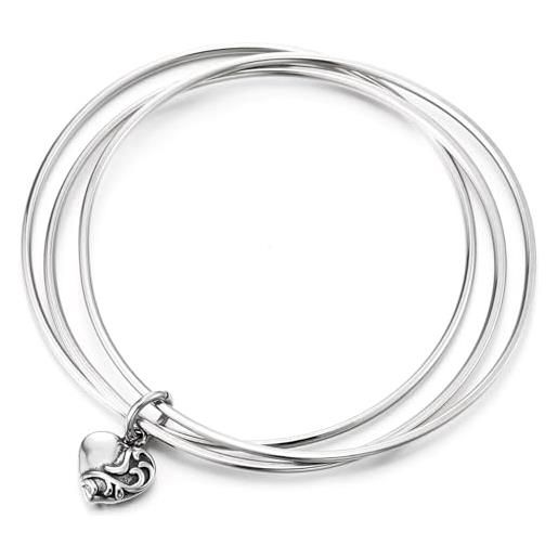 Bracciale elastico 3 pezzi per donna, bracciale catena popcorn con