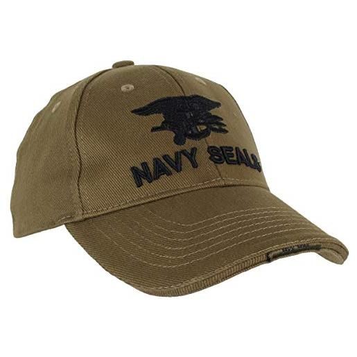 Epic Militaria cappello da baseball militare navy seals ricamato (verde oliva)