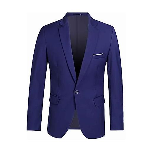 Generico blazer ragazzo tinta unita giacca elegante bambino giacche elegenti con risvolto casual cappotto leggero primavera e autunno giubbino manica lunga con tasche moda per bambini e (navy, 13-14 years)