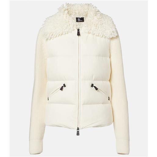 Moncler Grenoble cardigan in lana vergine con imbottitura