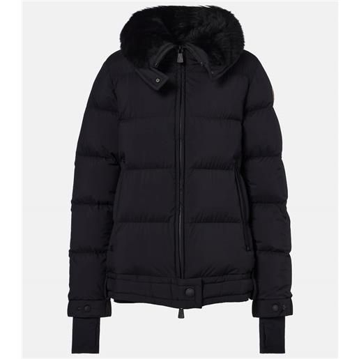 Moncler Grenoble giacca da sci arabbas con shearling