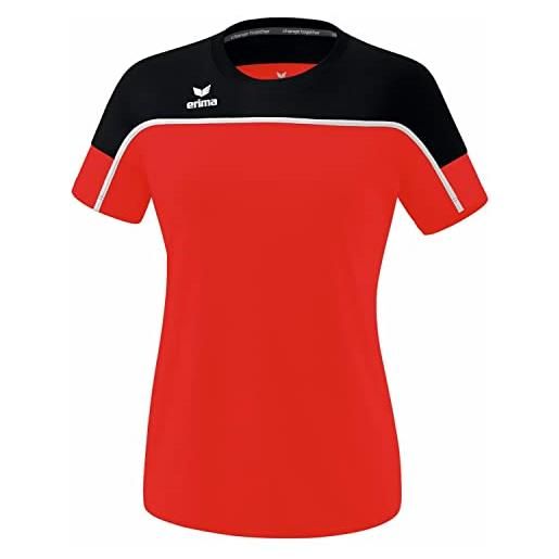 Erima „change by funzionale t-shirt, donna, rosso/nero/bianco, 34
