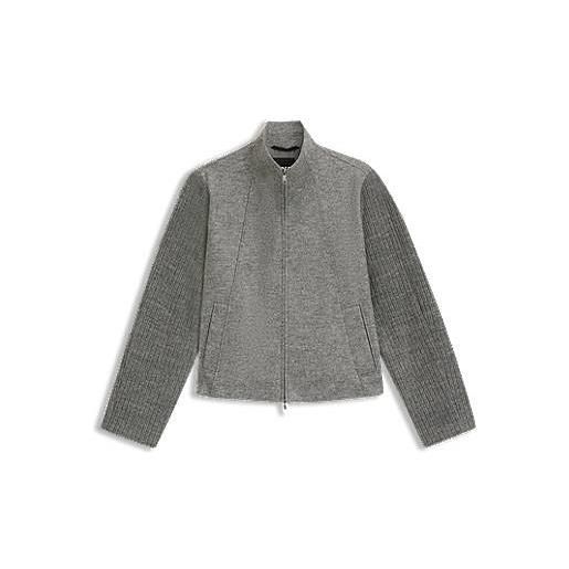 BOSS blazer moderno in lana vergine cotta, grigio