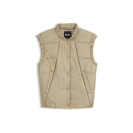 BOSS gilet idrorepellente con imbottitura, beige chiaro