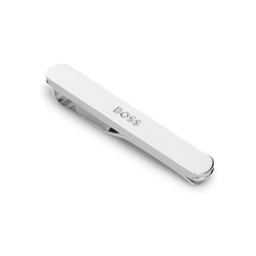BOSS fermacravatta con logo, color argento