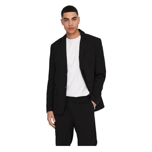 Only & sons onseve 2btn 0071 blazer noos, giacca uomo, nero, 54