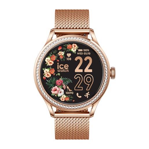 ICE-WATCH - ice smart st 2.0 rose-gold milanese - orologio connesso rose-gold da donna con cinturino in acciaio inossidabile - 025317 (1,2 pollici)