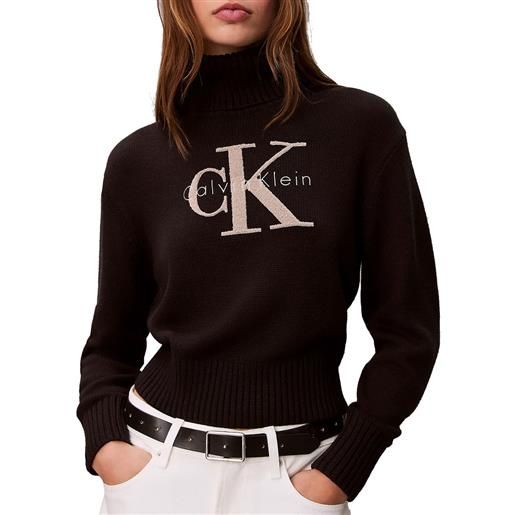 CALVIN KLEIN maglia dolcevita chenille donna