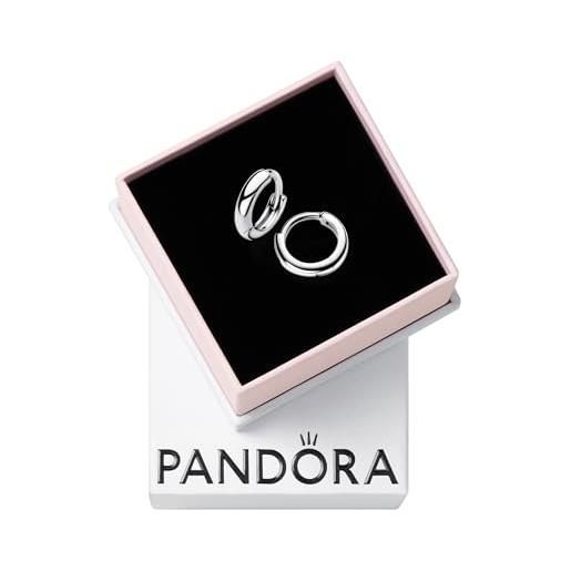 PANDORA essence orecchini a cerchio huggie in argento sterling