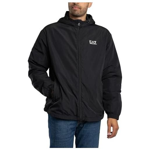 EA7 uomo giacca in nylon train core, black, m