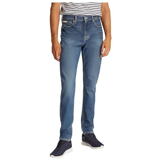 Calvin Klein uomo jeans taper slim fit, blu (denim medium), 32w/36l