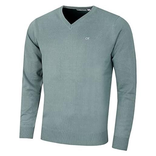 Calvin Klein uomo 2025 maglione golf scollo a vdurevole - salvia - s