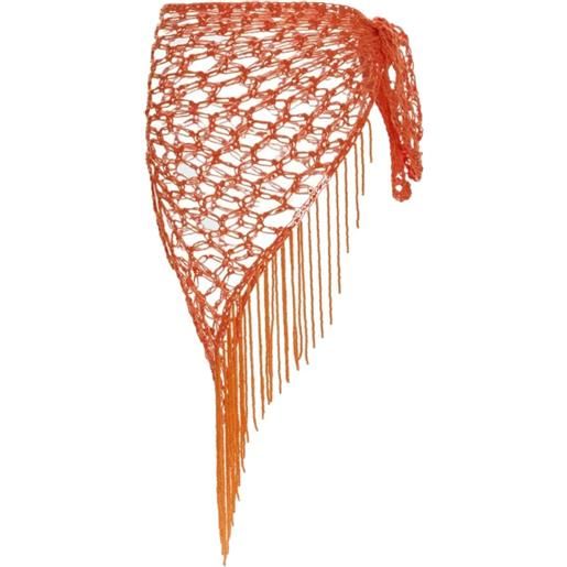 Agua Bendita pareo catty con frange - arancione