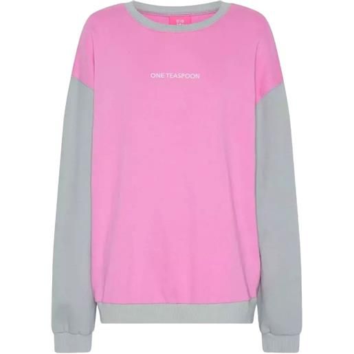 One Teaspoon felpa con stampa logo - rosa