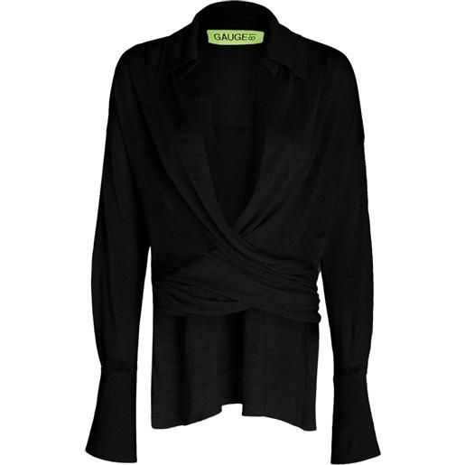GAUGE81 top sabinas a maniche lunghe - nero