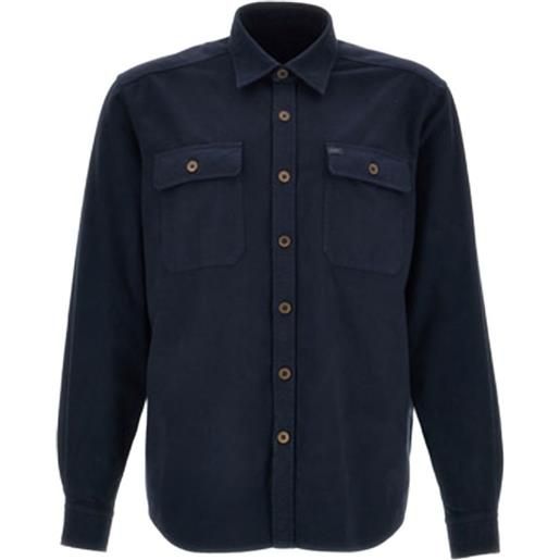 Fay camicia con applicazione - blu